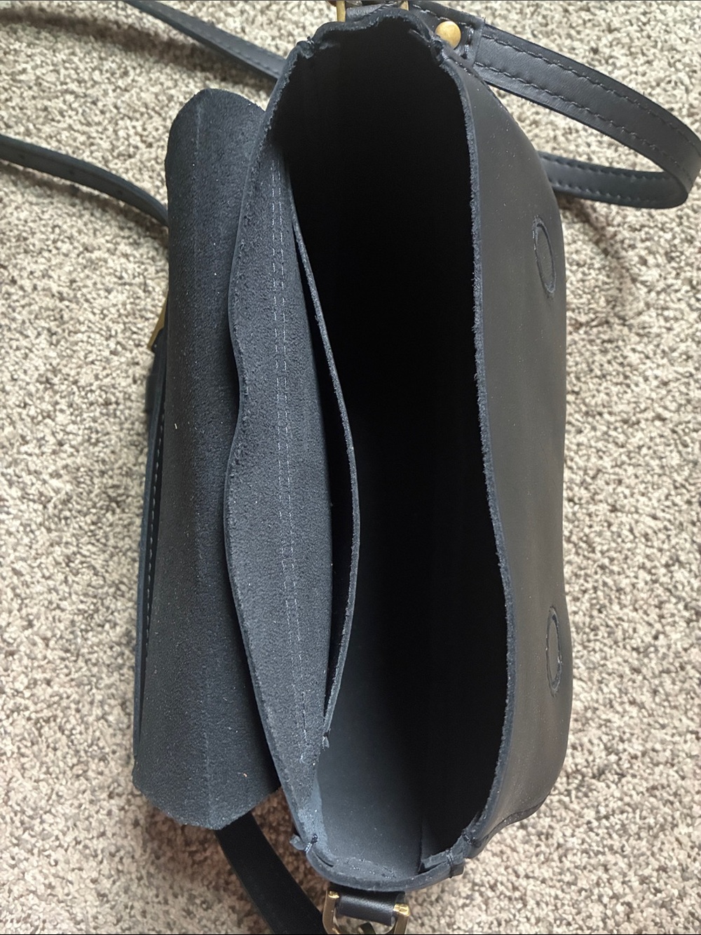 Portland Leather Black Monaco Crossbody - Picture 3 of 4